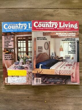 Country Living Magazine Lot - Vintage Sept. & Oct. 1985